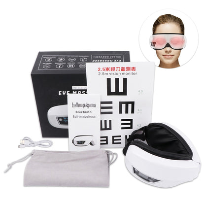 Augenmassagegerät 6D Smart Airbag Vibration Augenpflege Instrument Hot Compress Bluetooth Augenmassagebrille Ermüdungsbeutel & amp; Falten