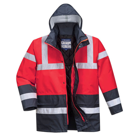 Portwest S466 Arbeitsjacke – Rot/Marine – robust & funktional