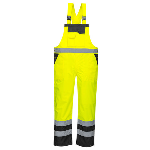 Portwest S488 Hose – Gelb/Schwarz – strapazierfähige Arbeitshose