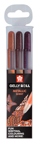 SAKURA Gelly Roll 0.5mm POXPGBMET3D Metallic Nature 3 Stück