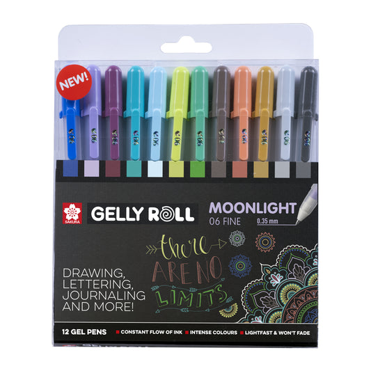 SAKURA Gelly Roll 0.35mm POXPGBMOO12A Moonlight, Cosmos 12 Stück