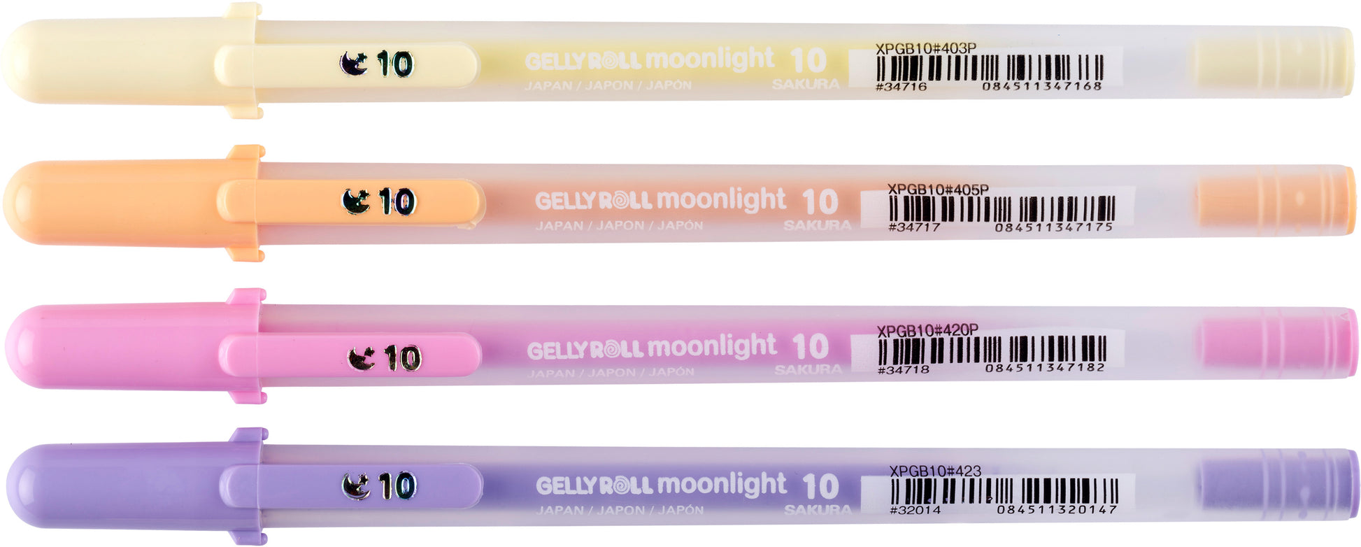 SAKURA Gelly Roll 0.50mm POXPGBMOO4A Moonlight Past. Sunrise 4 Stk.