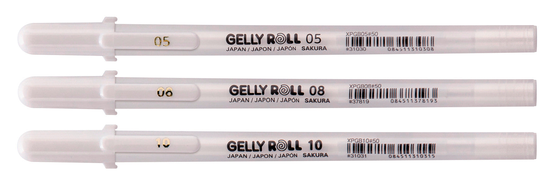 SAKURA Gelly Roll 0.3/0.4/0.5mm POXPGBWH3C White 3 Stück