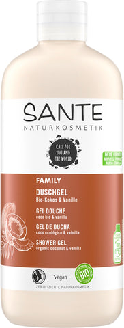 SANTE FAMILY Shower Gel Organic Coconut & Vanilla 500 ml
