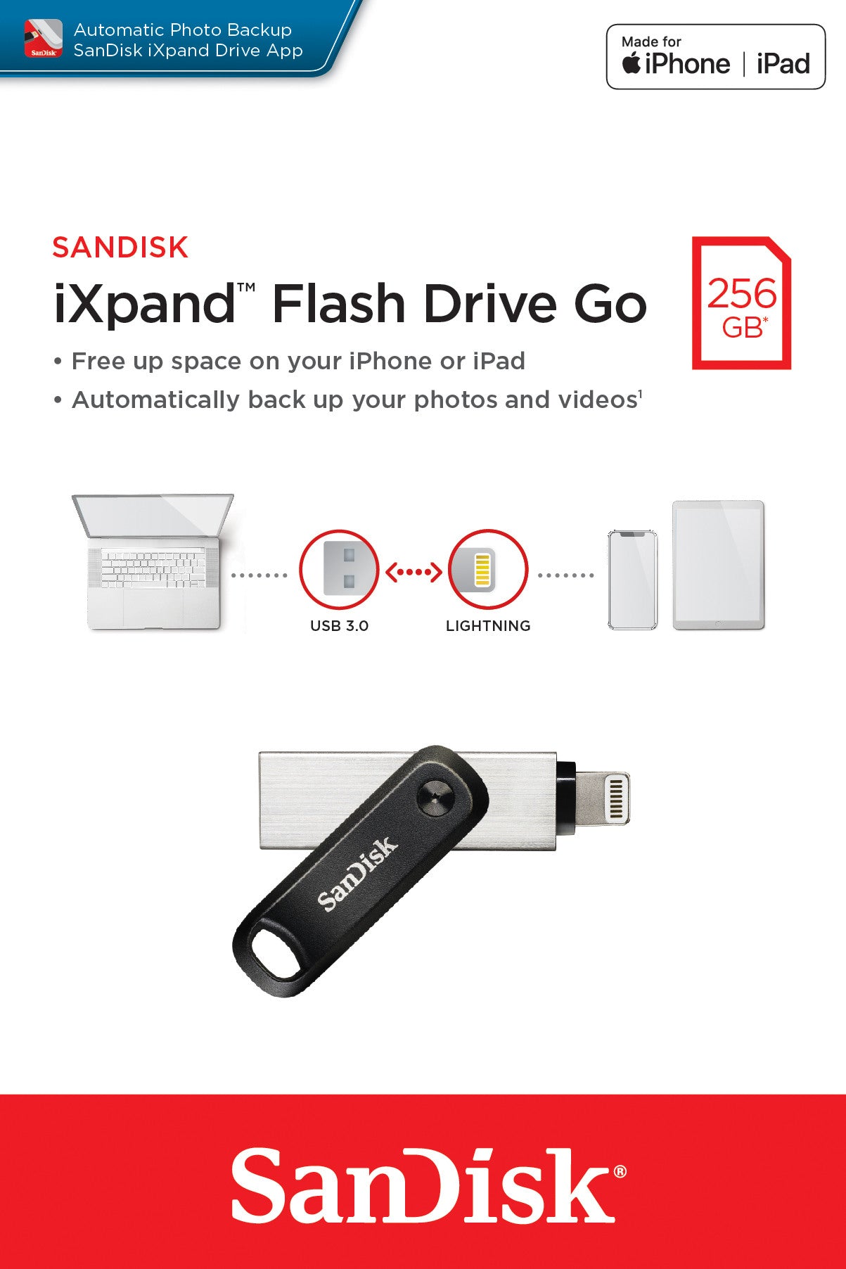 SANDISK USB-Stick iXpand 256GB SDIX60N-256G-GN6NE