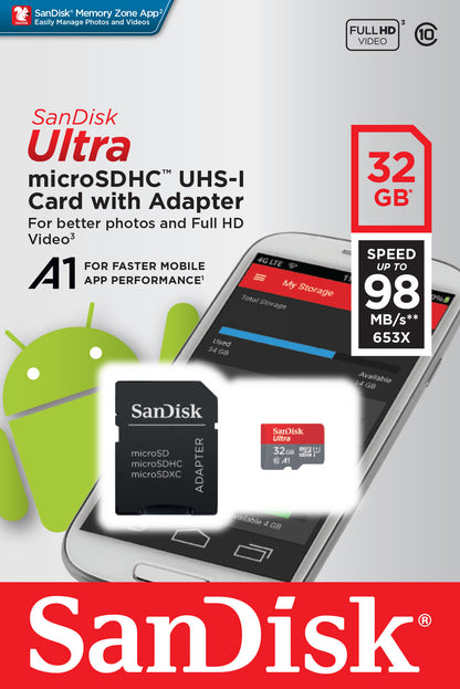 SANDISK Ultra micro SDHC 32GB SDSQUA4-032G-GN6MA