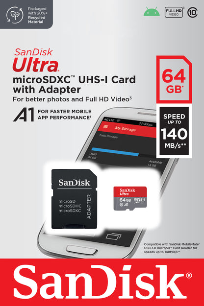 SANDISK Ultra micro SDXC 64GB SDSQUAB-064G-GN6MA