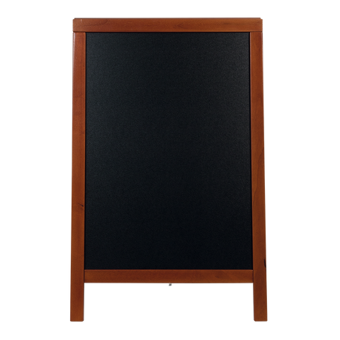 Securit® Holz Kundenstopper Deluxe, 85x55cm, Mahagoni, Outdoor
