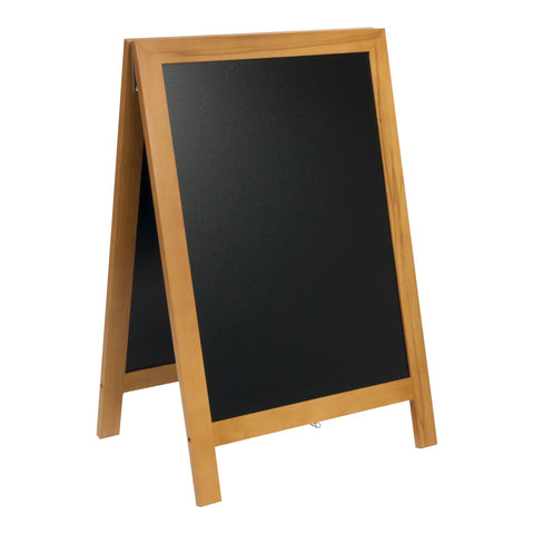 Securit® Holz Kundenstopper Deluxe, 85x55cm, Hellbraun, Outdoor