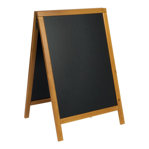 Securit® Holz Kundenstopper 85x55cm, Hellbraun, Outdoor