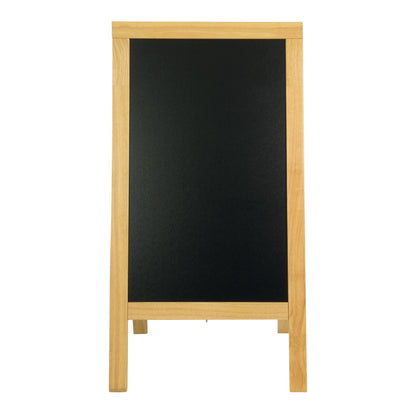 Securit® Holz Kundenstopper 140x70cm, Deluxe, Buche, Outdoor