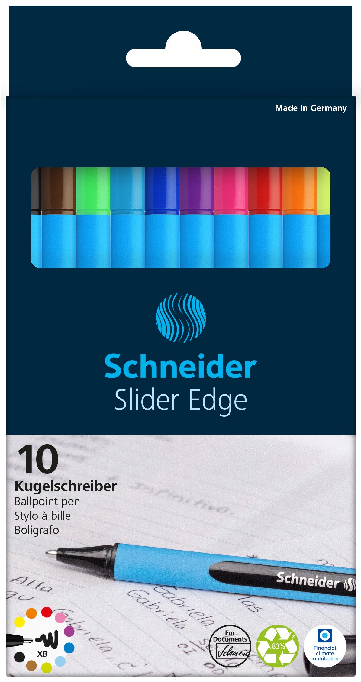 SCHNEIDER Kugelschr. Slider Edge XB 152290 assortiert 10 Stück, Etui