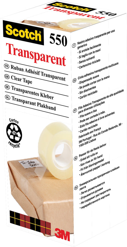 SCOTCH Tape 550 19mmx33m 5501933K transparent, reissfest