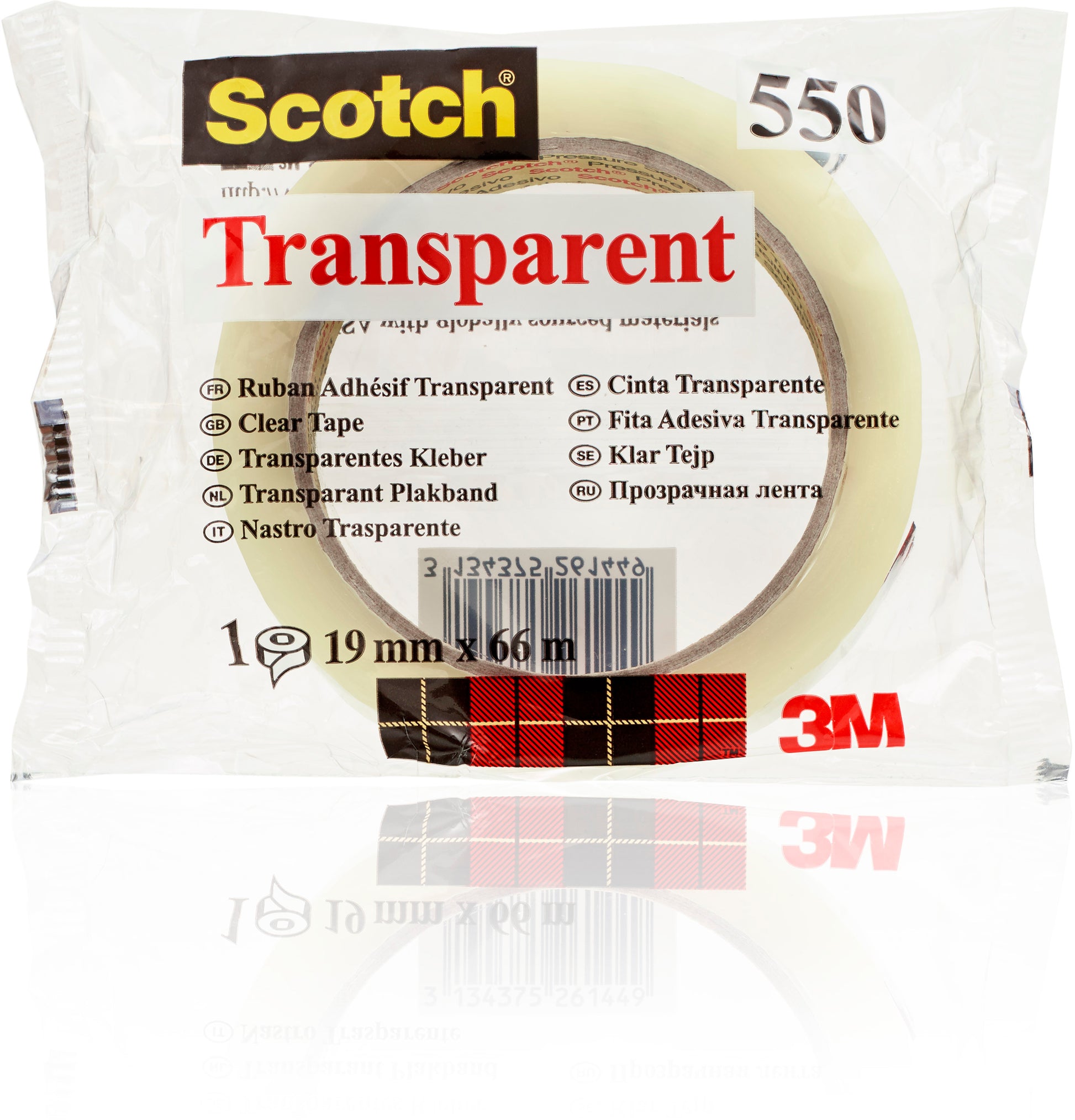 SCOTCH Tape 550 19mmx66m 5501966K transparent, reissfest