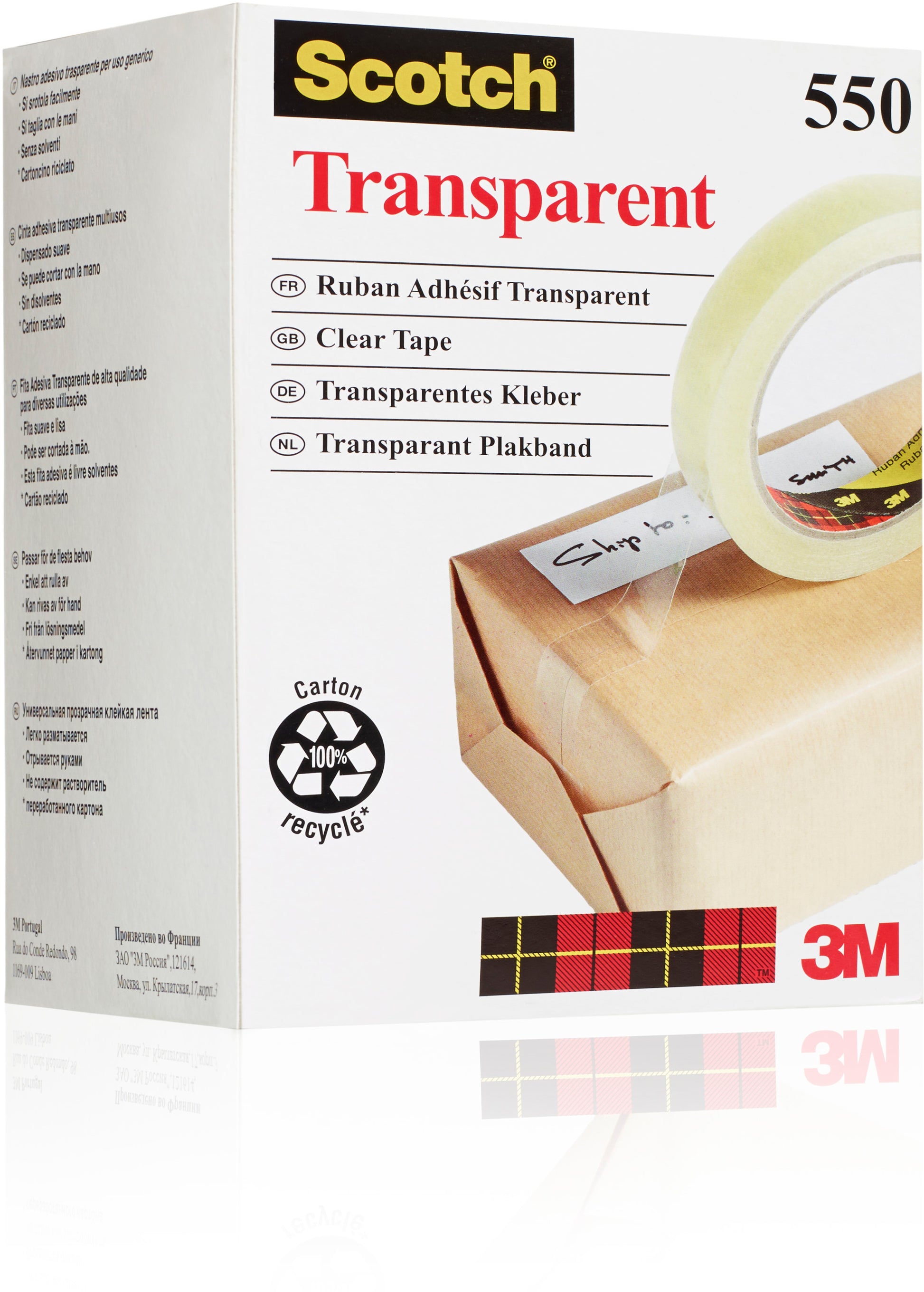 SCOTCH Tape 550 19mmx66m 5501966K transparent, reissfest