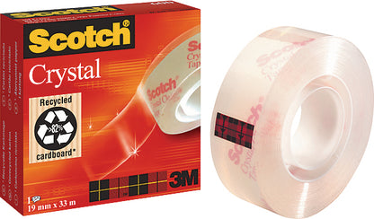 SCOTCH Crystal Tape 600 19mmx33m 6001933K kristallklar