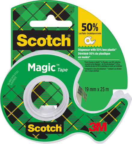 SCOTCH Magic Tape 19mmx25m 8-1925D transparent, auf Abroller