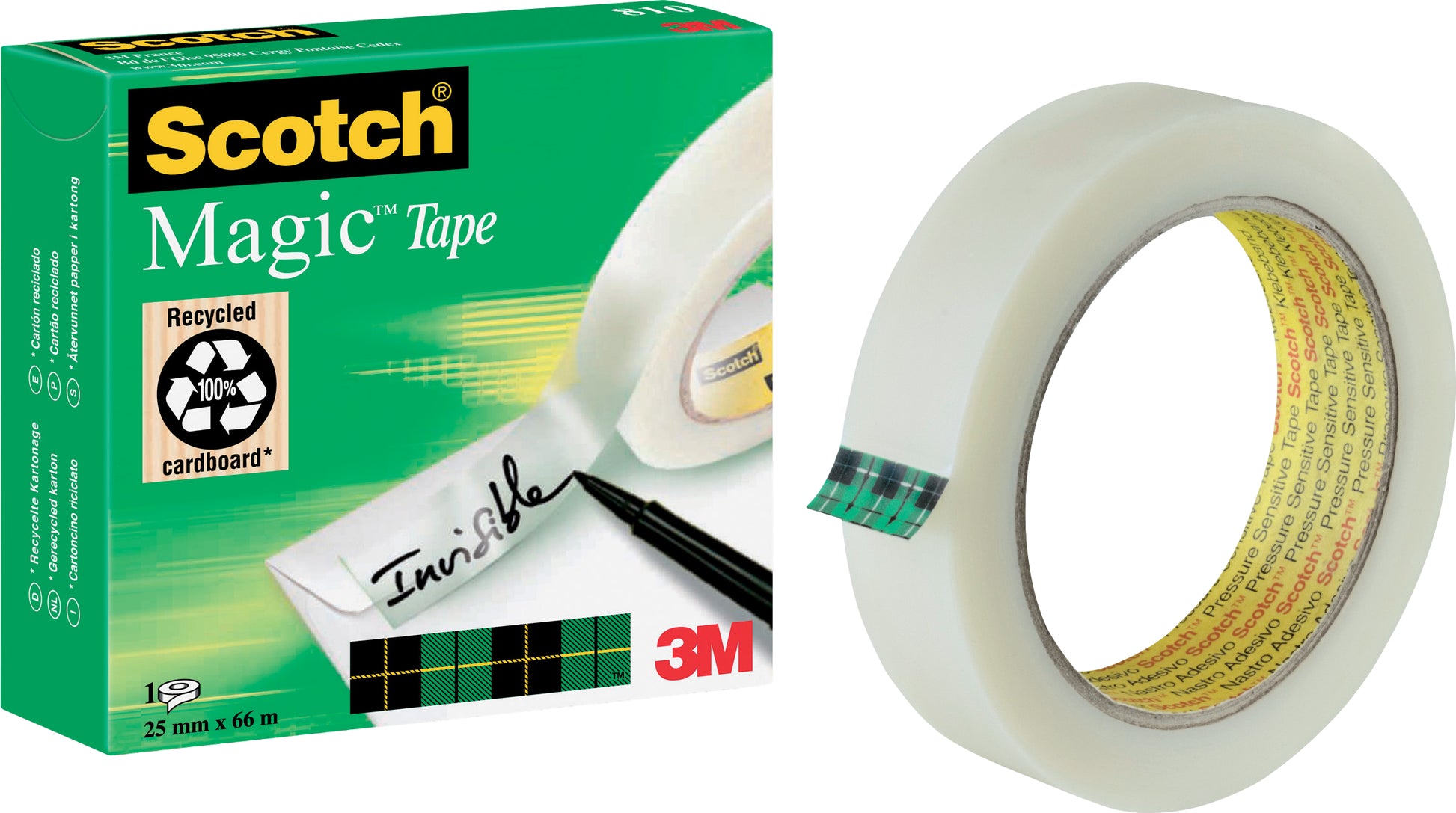 SCOTCH Magic Tape 810 25mmx66m 8102566K unsichtbar, refill