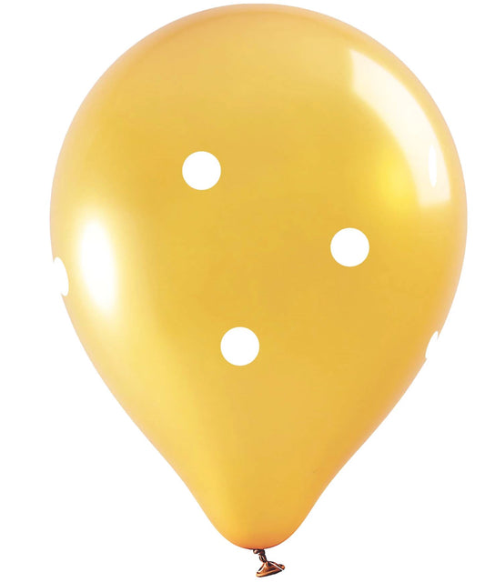 6 LUFTBALLONS GOLD DURCHM. 25CM