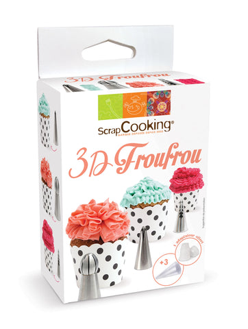 3ER SET SPRITZTUELLEN 3D FROUFROU