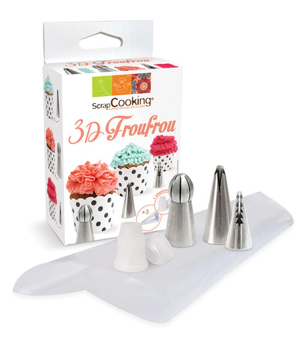 3ER SET SPRITZTUELLEN 3D FROUFROU