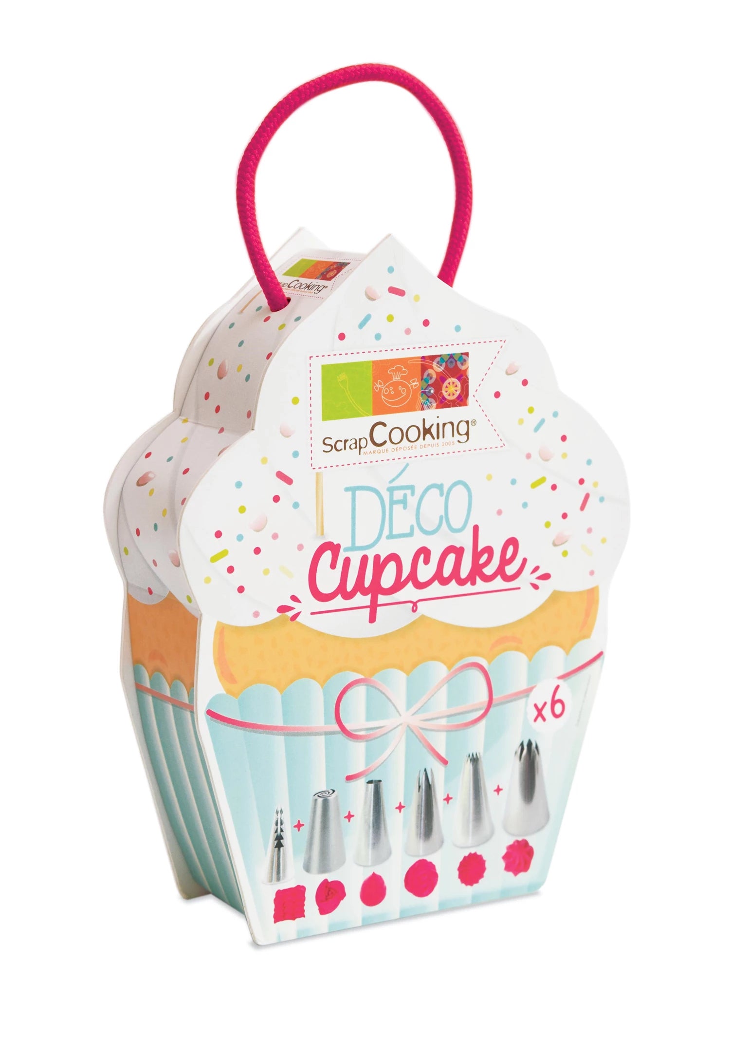 6ER SET SPRITZTUELLEN , BOX DEKO-CUPCAKE