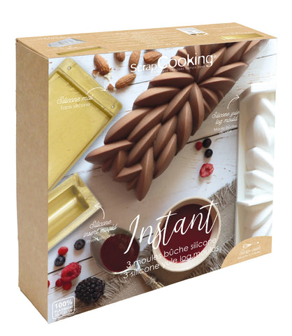 COFFRET BUCHE INSTANT - 3 MOULES SILICONE