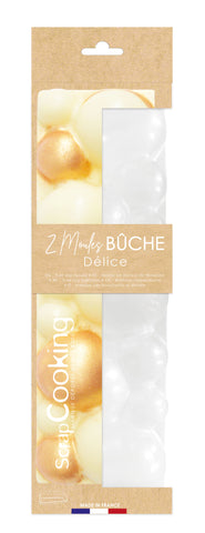 2 MOULES BUCHE DELICE PET RECYCLE