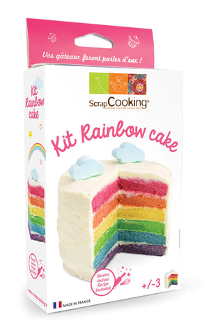 SET REGENBOGEN CAKE MIT 4 FARBPULVER