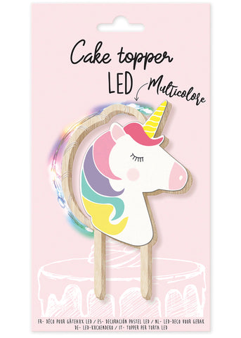 TORTENAUFSATZ MIT LED LICORNE