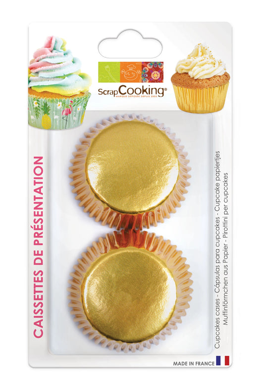 48 GOLDENE MUFFINFÖRMCHEN