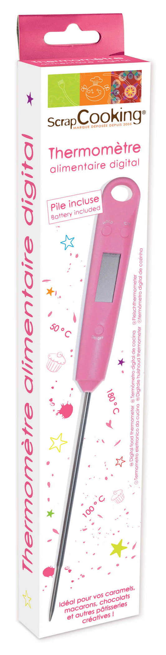 LEBENSMITTEL THERMOMETER INKL. BATTERIE