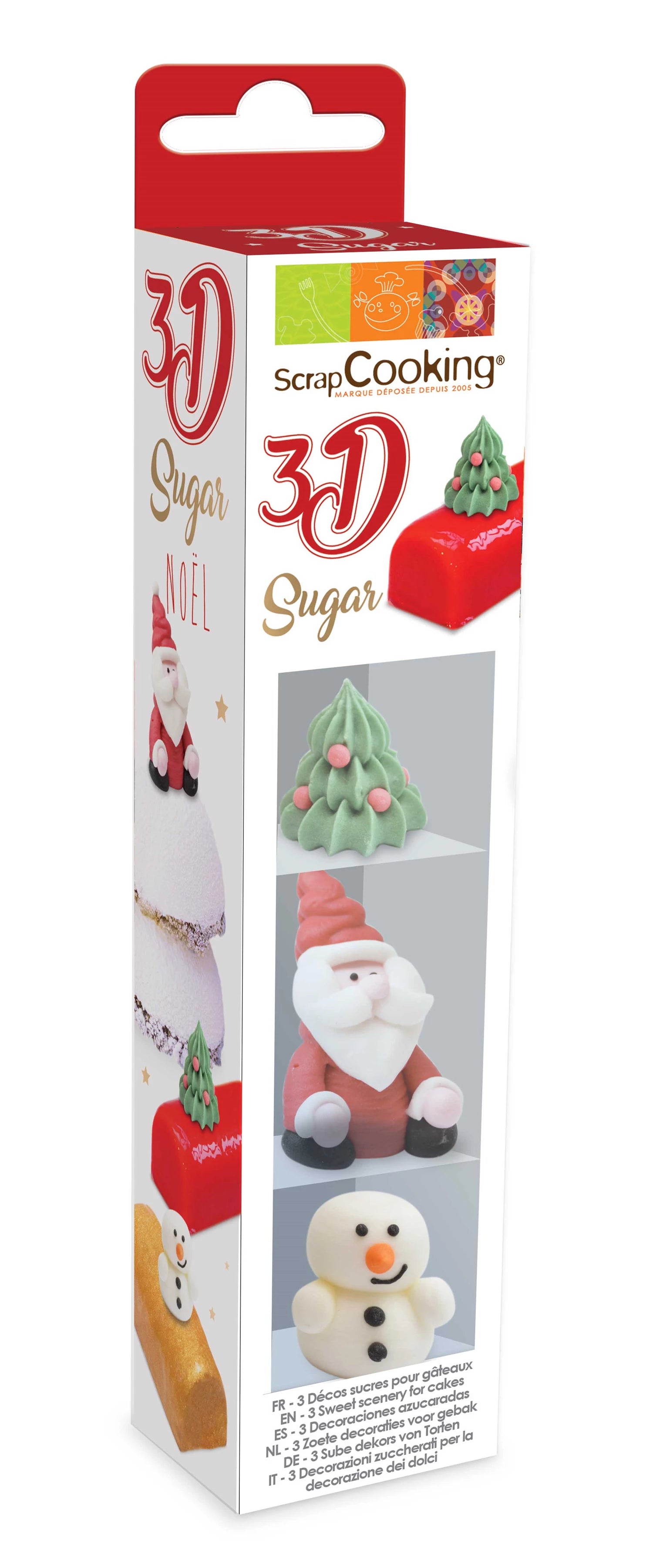 3D SUGAR ZUCKERFIGUREN WEIHNACHTEN 3 STK.