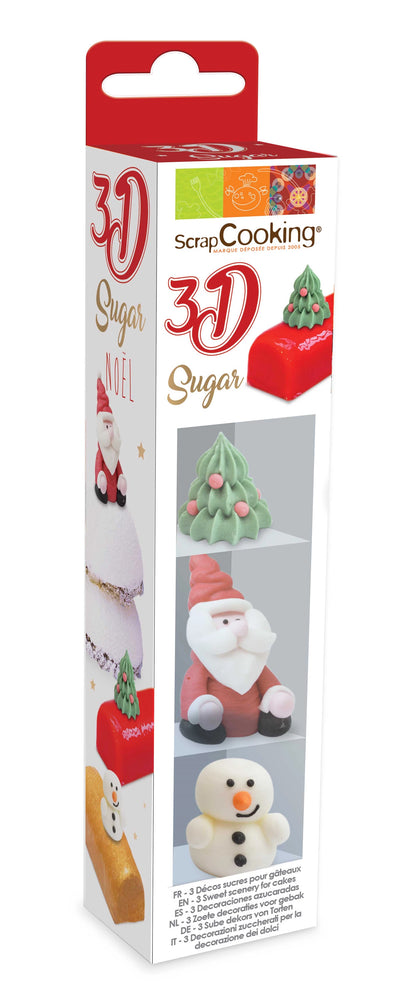 3D SUGAR ZUCKERFIGUREN WEIHNACHTEN 3 STK.