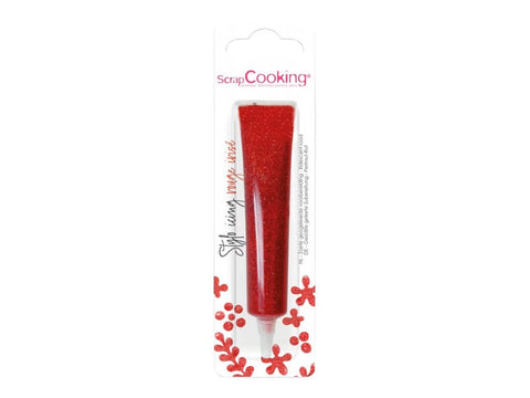 ICING ZUCKERGUSSSTIFT ROT GLITZERND 26G