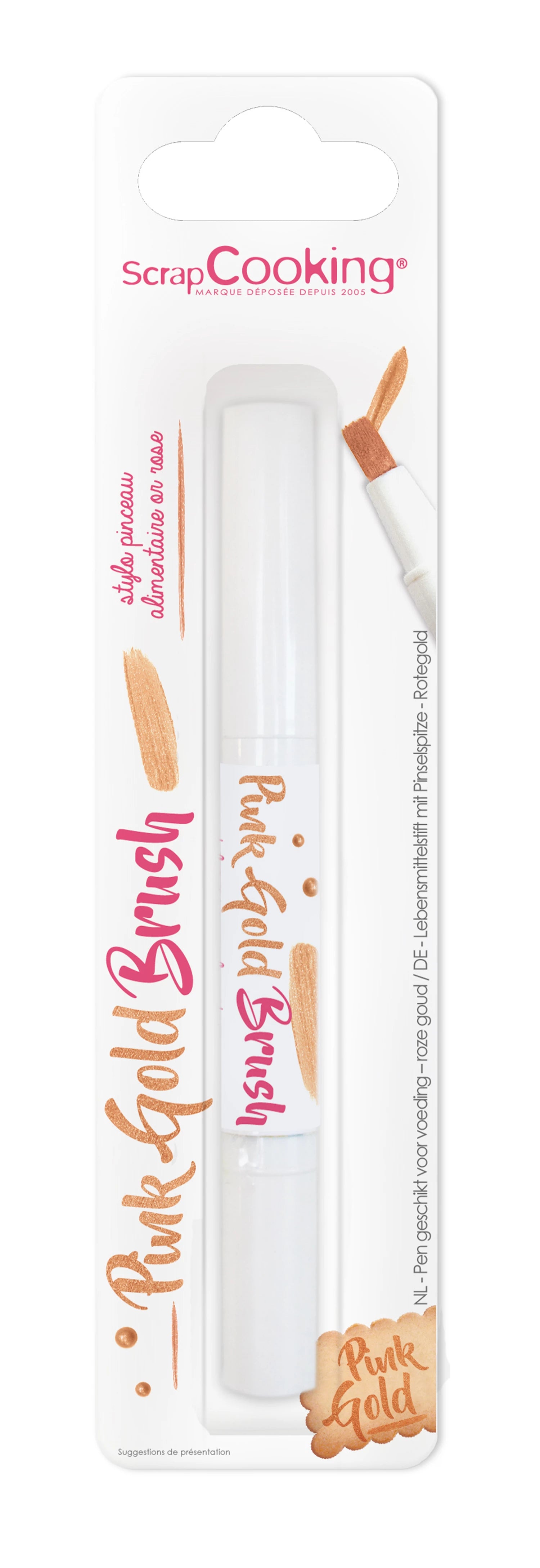 LEBENSMITTELSTIFT MIT PINSELSPITZE ROTEGOLD 2ML