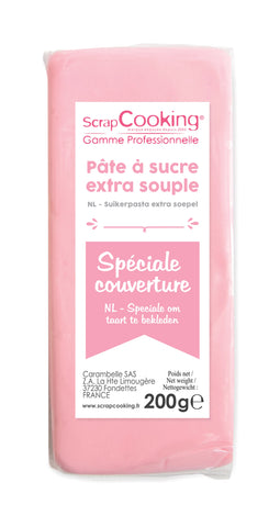 ZUCKERPASTE EXTRA FLEXIBEL, ROSA 200G