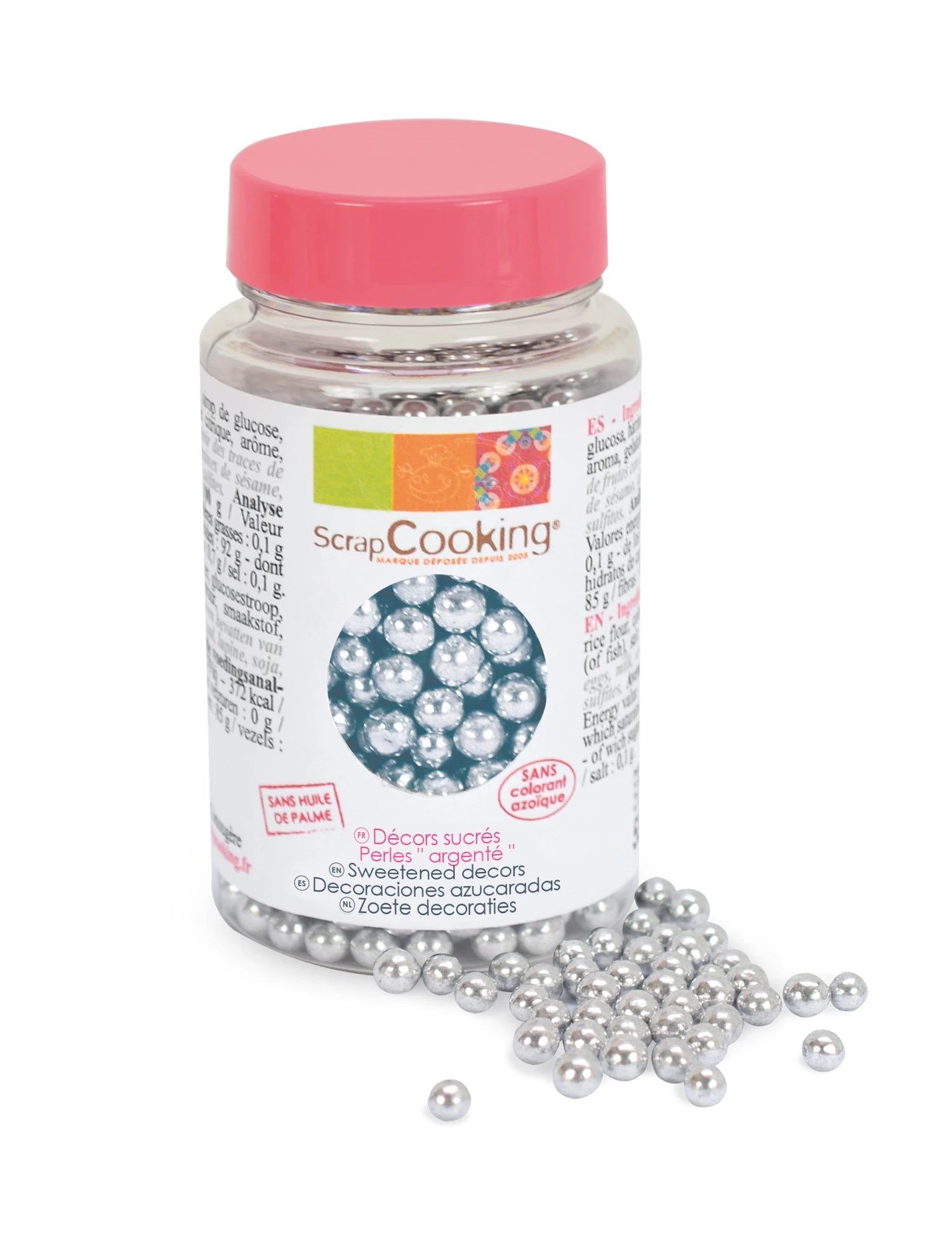 DEKOZUCKER PERLEN SILBER 55 G