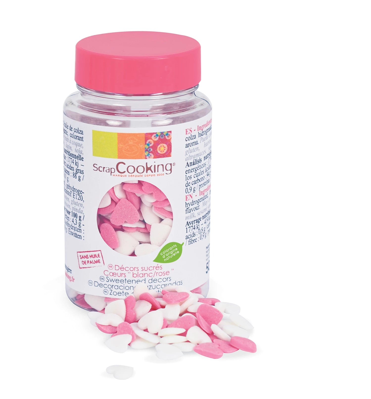 DEKOZUCKER HERZEN WEISS/ROSA 50 G