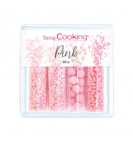 ZUCKERDEKORS 4ER SET - PINK MIX - 68G