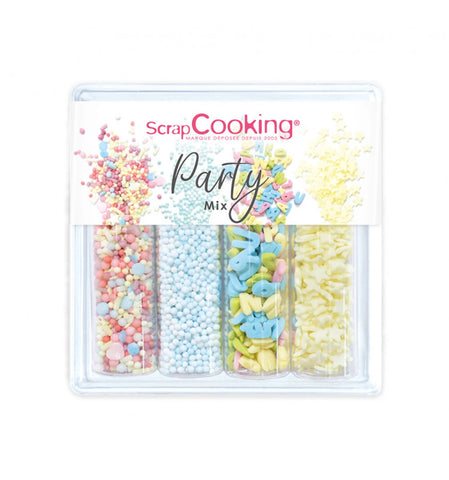 ZUCKERDEKORS 4ER SET - PARTY MIX - 65G