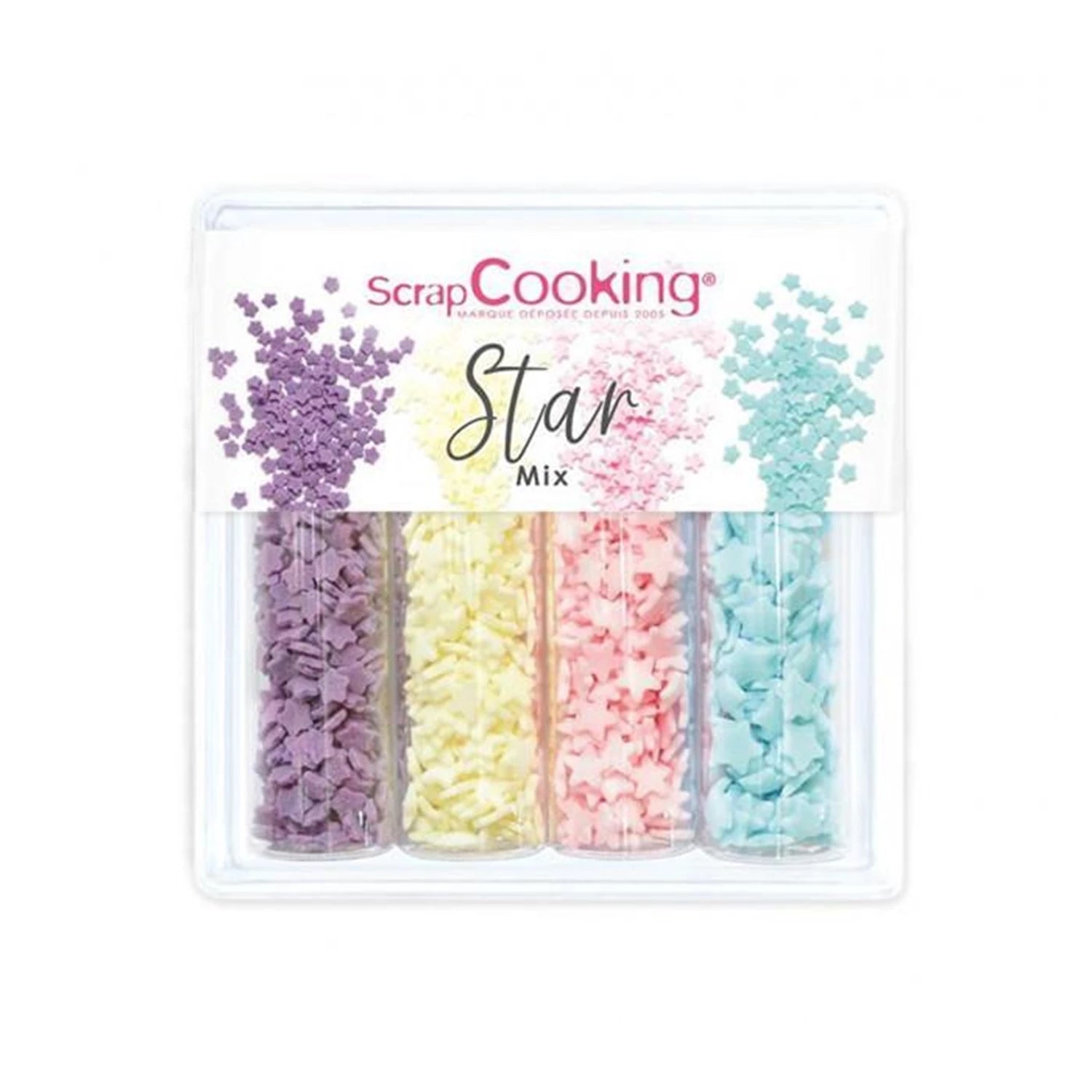 ZUCKERDEKORS 4ER SET - STAR MIX - 52G