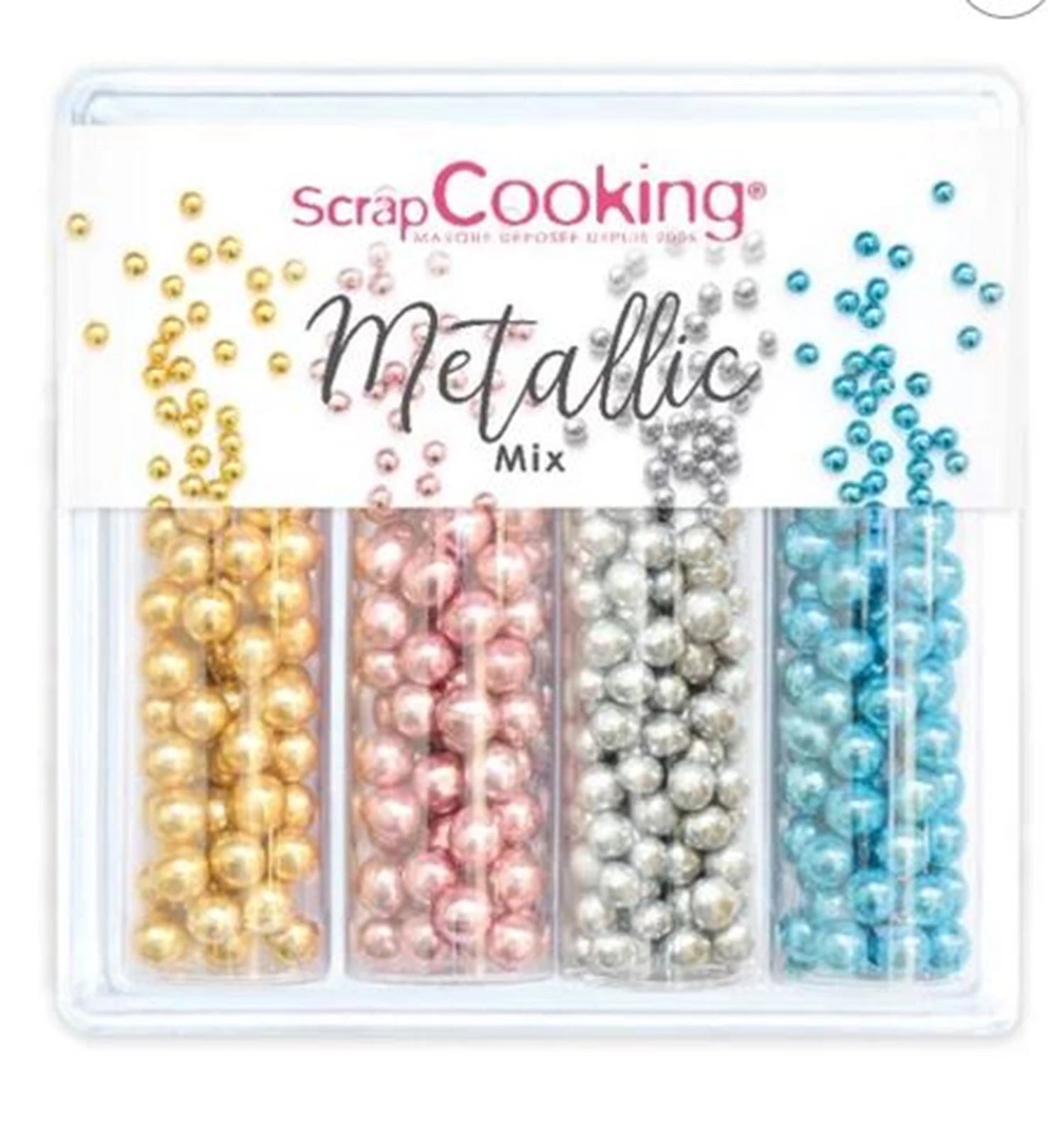 ZUCKERDEKORS 4ER SET - METALLIC MIX - 52G