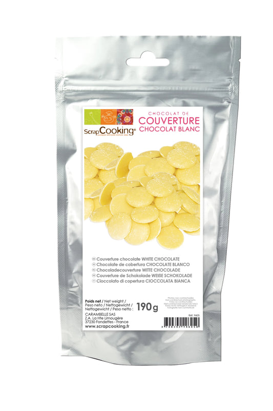 SCHOKOLADENKOUVERTURE BLANC 190G