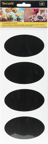 SECURIT Kreidetafel-Sticker OVAL CS-OVAL-8 schwarz 4.7x8x0.004cm