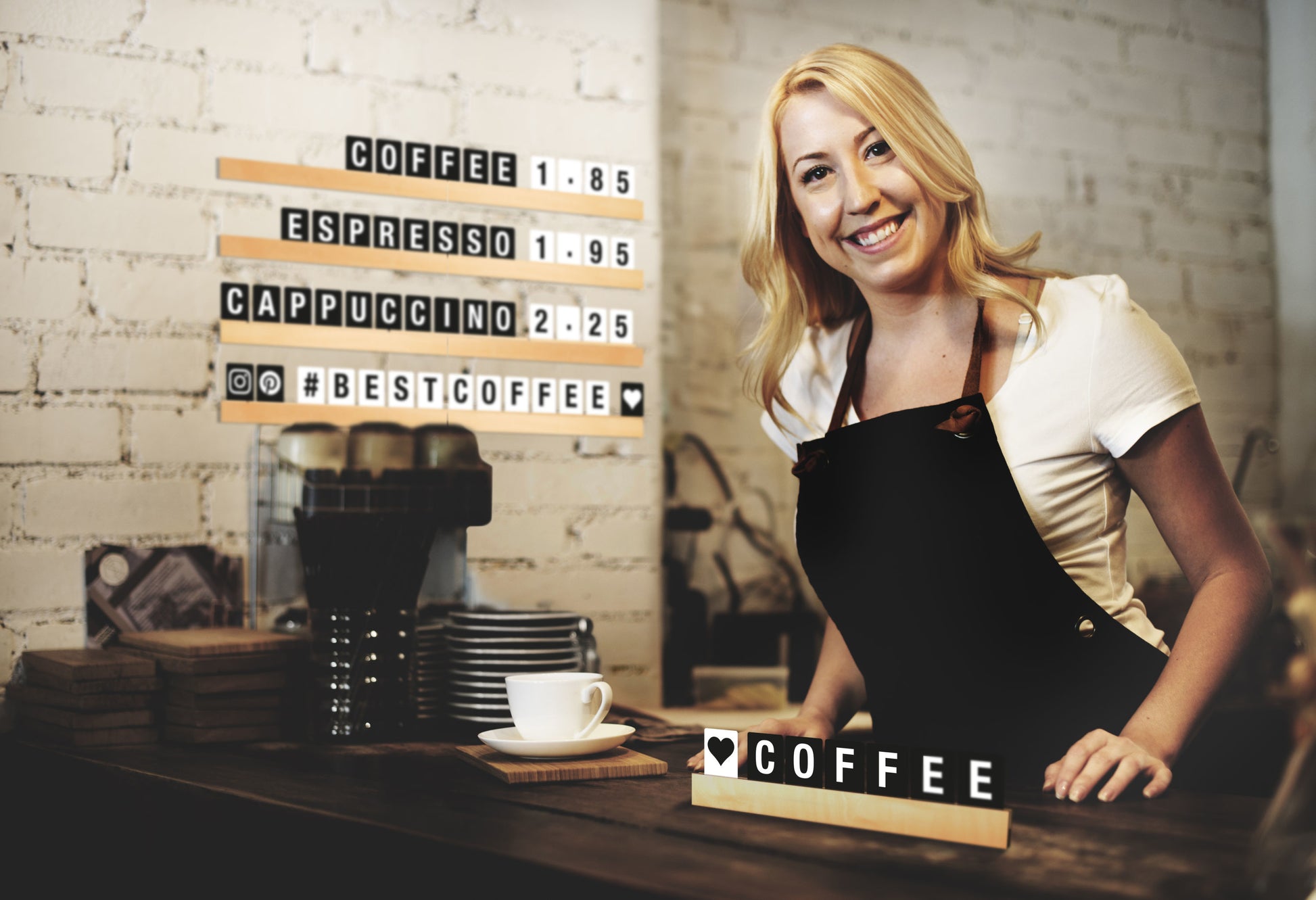 SECURIT Buchstabenleiste, Set 1m LES-TE-100 teak 2.5x100x1cm