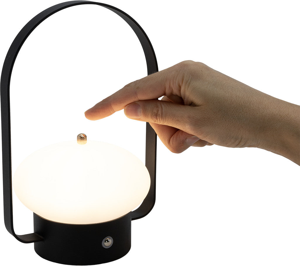 SECURIT Tischleuchte BARCELONA LP-BA-BL schwarz, Akku, dimmbar