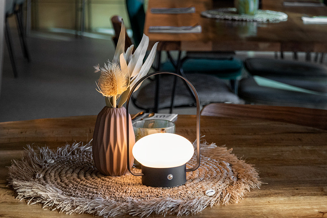 SECURIT Tischleuchte BARCELONA LP-BA-BL schwarz, Akku, dimmbar