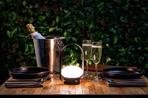 SECURIT Tischleuchte BARCELONA LP-BA-BL schwarz, Akku, dimmbar