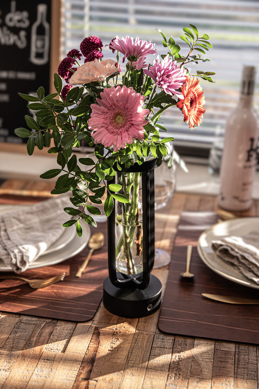 SECURIT Tischleuchte FLORENCE LP-FL-BL schwarz, Akku, dimmbar